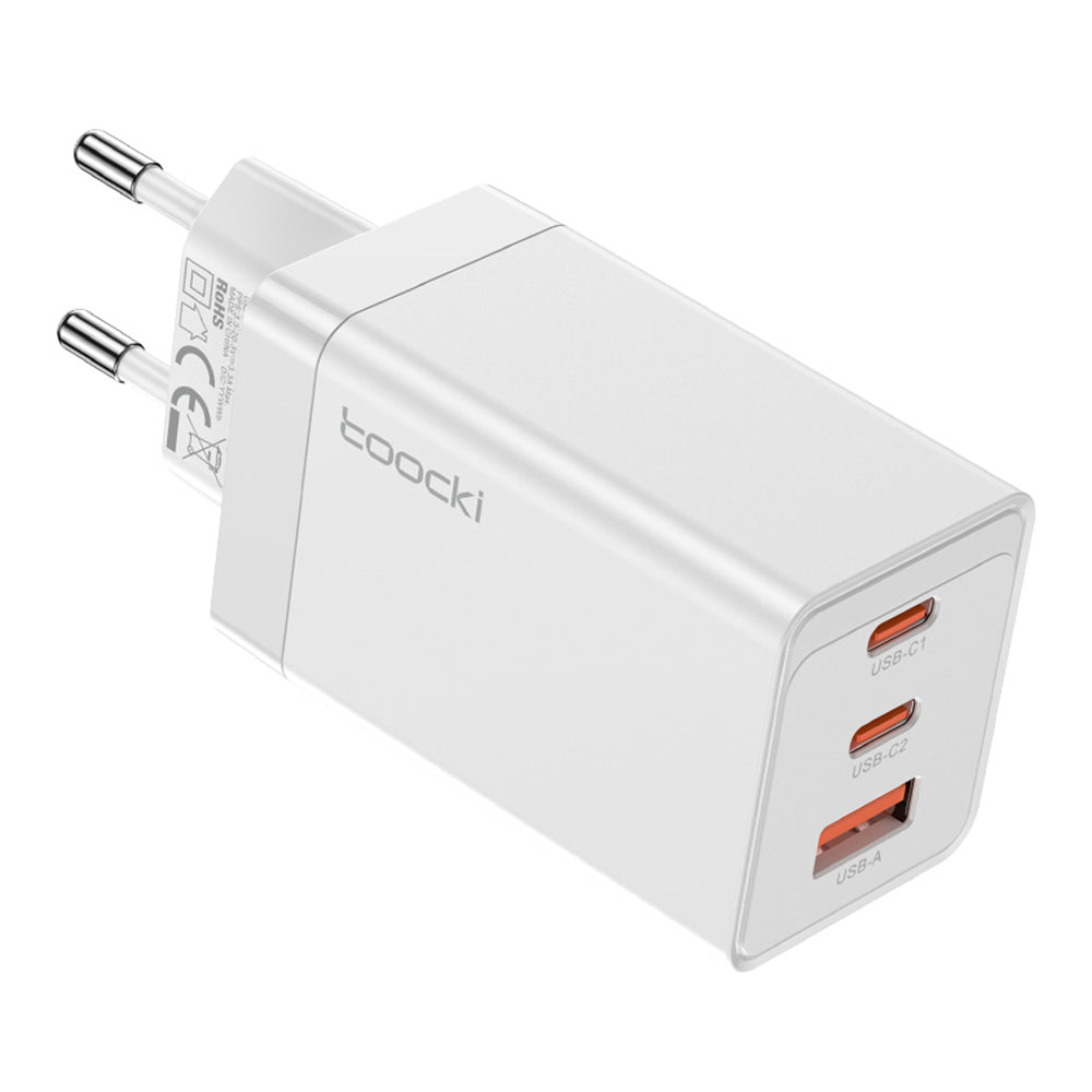TOOCKI PD 67W Fast Charging Adapter Dual Type-C+1 USB-A GaN Wall Charger TOOCKI PD 67W Fast Charging Adapter Dual Type-C+1 USB-A GaN Wall Charger